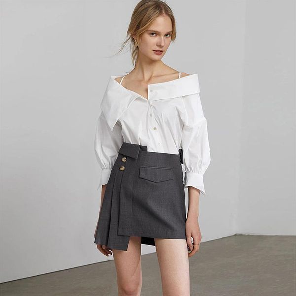 skirts solid color irregular skirt spring summer women clothing fashion casual wear stitching design pleated all match pocket, Black
skirts solid color irregular skirt spring summer women clothing fashion casual wear stitching design pleated all match pocket, Black
