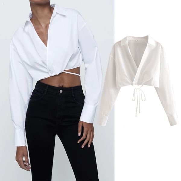 women's blouses & shirts 2021 new fashion women lace up pure white long sleeve v-neck short chiffon casual loose work shirt
women's blouses & shirts 2021 new fashion women lace up pure white long sleeve v-neck short chiffon casual loose work shirt