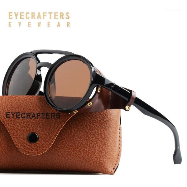 eyecrafters retro round sunglasses steampunk men women brand designer glasses shades uv protection, White;black
eyecrafters retro round sunglasses steampunk men women brand designer glasses shades uv protection, White;black