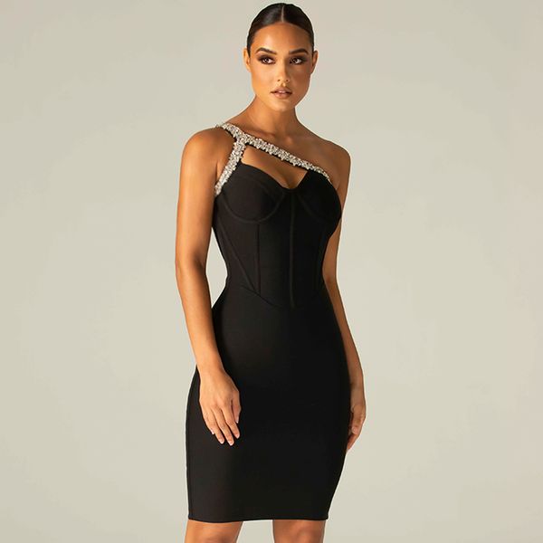 summer women one shoulder black crystal club bandage dress sleeveless mini celebrity runway party lady 210423, Black;gray
summer women one shoulder black crystal club bandage dress sleeveless mini celebrity runway party lady 210423, Black;gray