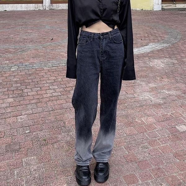 women's jeans b-toto american retro dark gray gradient denim straight leg pants trendy ins high waist trousers 2021 fashion, Blue
women's jeans b-toto american retro dark gray gradient denim straight leg pants trendy ins high waist trousers 2021 fashion, Blue