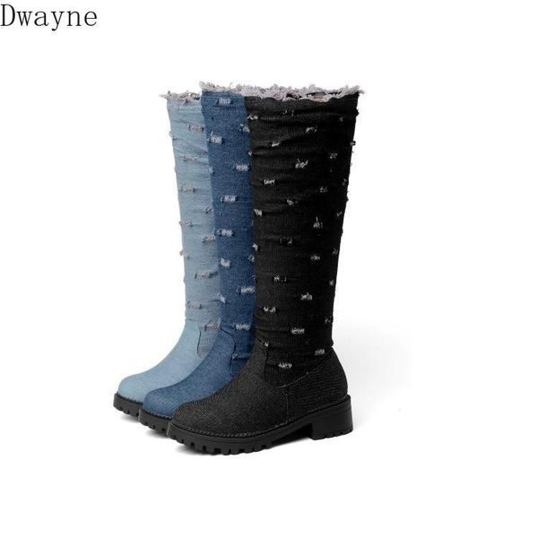 boots 2021 autumn and winter low heel side zipper stretch high denim women's, Black
boots 2021 autumn and winter low heel side zipper stretch high denim women's, Black