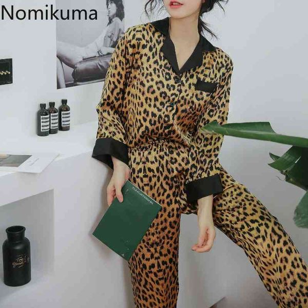 nomikuma spring leopard two piece and pants full sleeve shirts straight loose trousers fashion outfit women home clothes 210514, White
nomikuma spring leopard two piece and pants full sleeve shirts straight loose trousers fashion outfit women home clothes 210514, White