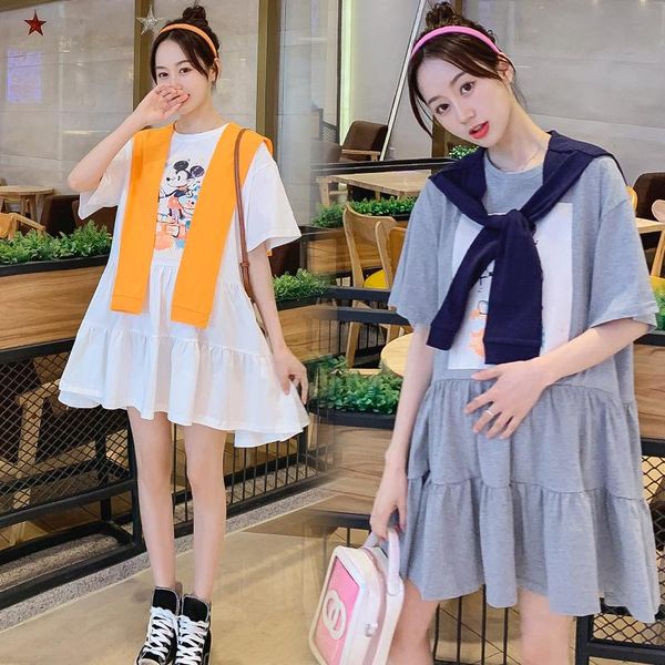 maternity dresses 478# dress summer cotton cartoon printing sweet short sleeves loose stylish pregnant women mom, White
maternity dresses 478# dress summer cotton cartoon printing sweet short sleeves loose stylish pregnant women mom, White