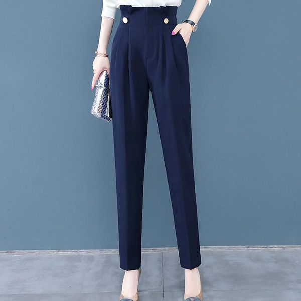casual spring pleated high waist harem pants women office lady suit trousers elegant fashion large size pencil female women's & capris, Black;white
casual spring pleated high waist harem pants women office lady suit trousers elegant fashion large size pencil female women's & capris, Black;white