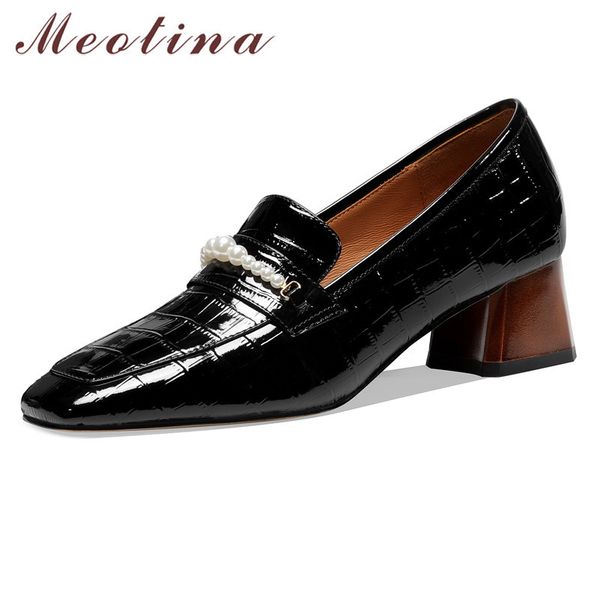 meotina natural genuine leather mid heel shoes string bead square toe pumps women thick heels slip on footwear black spring 42 210520
meotina natural genuine leather mid heel shoes string bead square toe pumps women thick heels slip on footwear black spring 42 210520