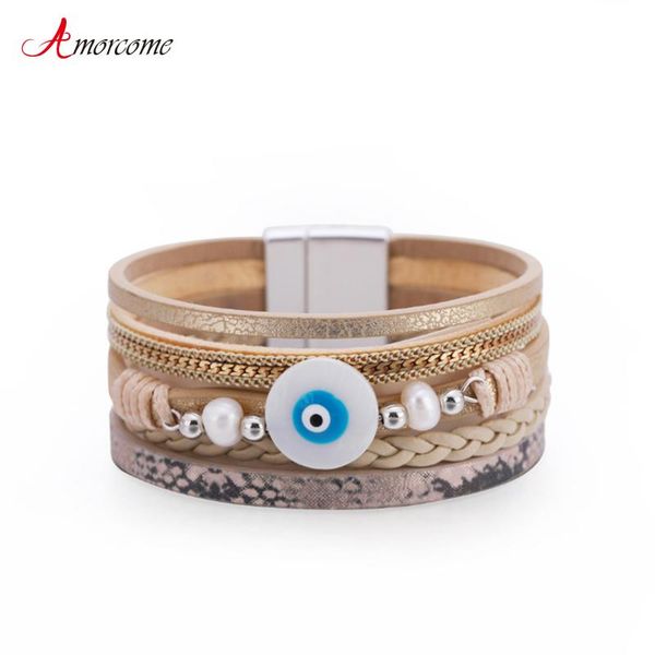 tennis amorcome handmade vintage blue evil eye charm wrap bracelet for women men braided wide leather cuff lucky jewelry gift, Golden;silver
tennis amorcome handmade vintage blue evil eye charm wrap bracelet for women men braided wide leather cuff lucky jewelry gift, Golden;silver