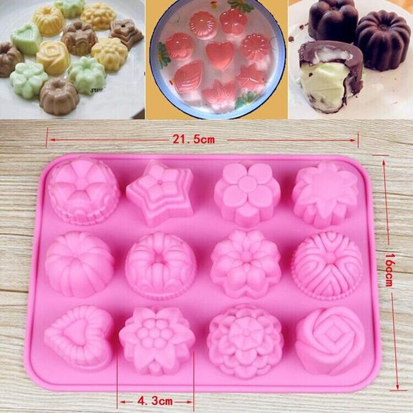 cake tools 12 flowers bakeware silicone muffin tray candy cupcake jelly mold chocolate moulds baking pan random color
cake tools 12 flowers bakeware silicone muffin tray candy cupcake jelly mold chocolate moulds baking pan random color