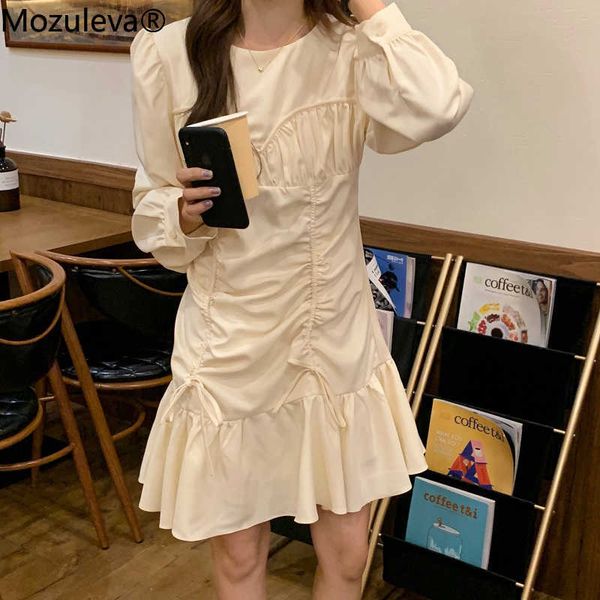 mozuleva retro dresses trumpet long sleeves drawstring folds gentle french mermaid sweet female fashion short-dresses 210706, Black;gray
mozuleva retro dresses trumpet long sleeves drawstring folds gentle french mermaid sweet female fashion short-dresses 210706, Black;gray