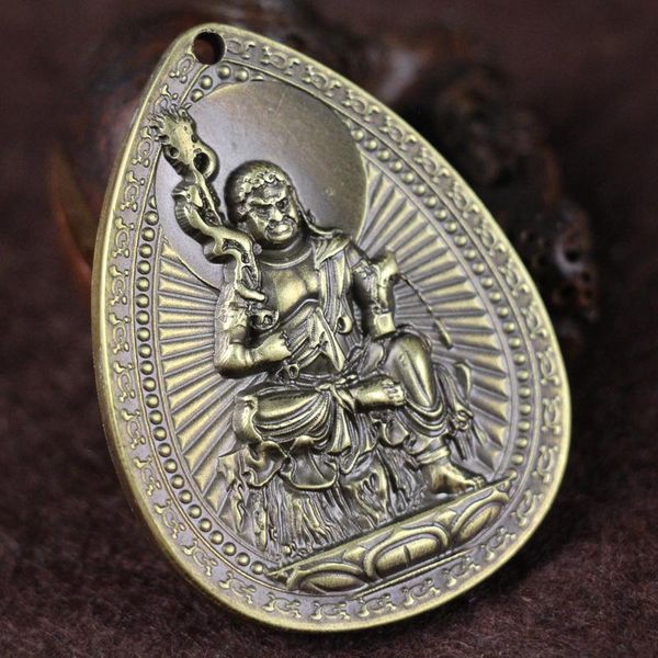 chinas feng shui brass fudosan acalanatha buddha statue-family decoration bring good luck metal handicraft necklace pendant, Black;brown
chinas feng shui brass fudosan acalanatha buddha statue-family decoration bring good luck metal handicraft necklace pendant, Black;brown