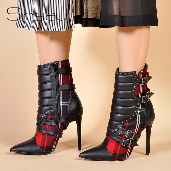 boots sinsaut shoes women high heels ankle for pointed toe ladies red plaid motorcycle, Black
boots sinsaut shoes women high heels ankle for pointed toe ladies red plaid motorcycle, Black