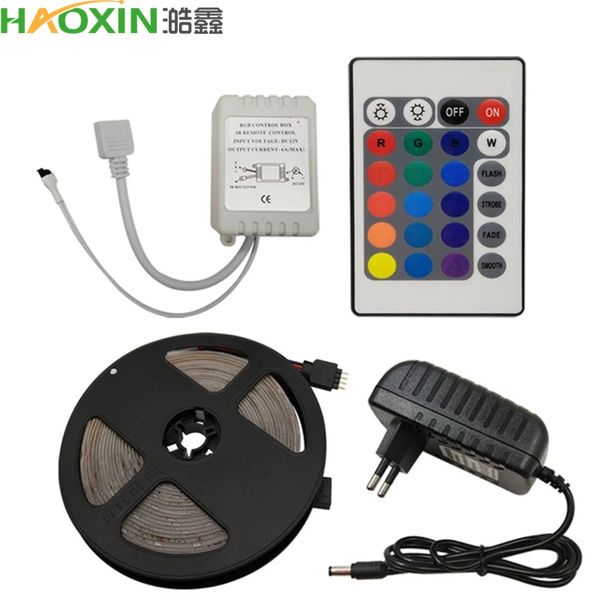 haoxin 5m rgb stripes smd 2835 lamp decor led tape light strip waterproof diode ribbon 24k controller dc12v adapter set
haoxin 5m rgb stripes smd 2835 lamp decor led tape light strip waterproof diode ribbon 24k controller dc12v adapter set