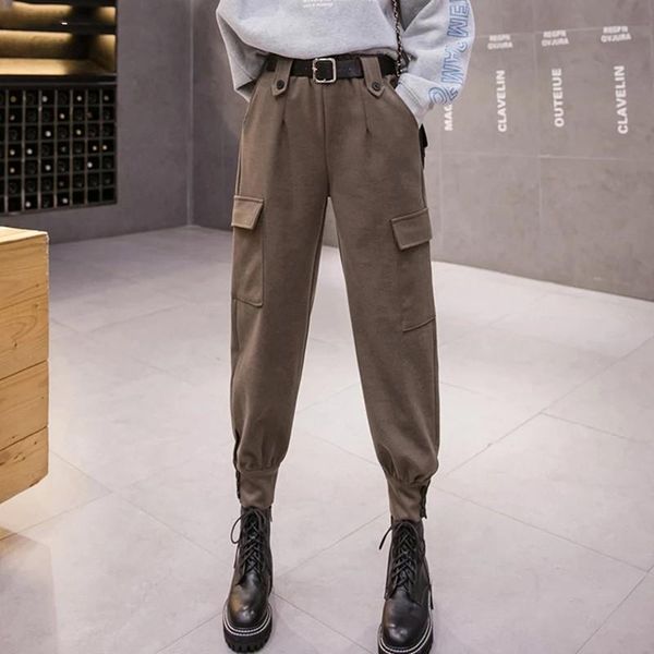 women's pants & capris winter woolen streetwear cargo women harajuku warm cigarette stretch high waist harem trousers gray black khaki, Black;white
women's pants & capris winter woolen streetwear cargo women harajuku warm cigarette stretch high waist harem trousers gray black khaki, Black;white