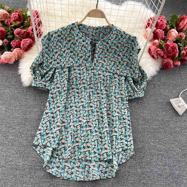 summer fashion temperament short-sleeved blouse female bubble sleeve big lapel loose blusa all-match floral shirt gk801 210507, White
summer fashion temperament short-sleeved blouse female bubble sleeve big lapel loose blusa all-match floral shirt gk801 210507, White