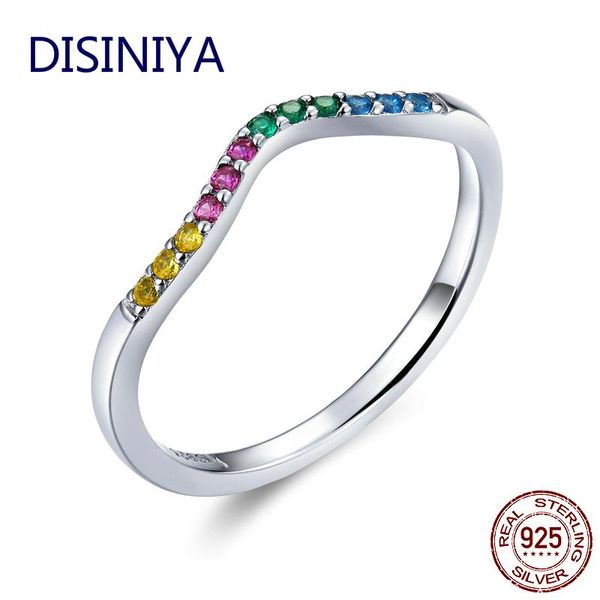 cluster rings 100% real 925 sterling silver rainbow wave finger for women colorful cz paved engagement wedding jewelry scr636, Golden;silver
cluster rings 100% real 925 sterling silver rainbow wave finger for women colorful cz paved engagement wedding jewelry scr636, Golden;silver