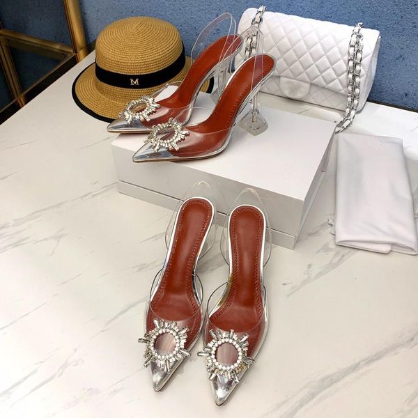design shoes women transparent high heels pointed toe slip-on crystal slingbacks woman zapatos de mujur pumps, Black
design shoes women transparent high heels pointed toe slip-on crystal slingbacks woman zapatos de mujur pumps, Black