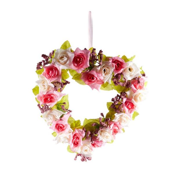 decorative flowers & wreaths -heart shaped artificial flower wreath door decoration hanging with silk ribbon for wedding pink 22x21x3.
decorative flowers & wreaths -heart shaped artificial flower wreath door decoration hanging with silk ribbon for wedding pink 22x21x3.