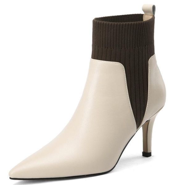 boots fashion office leather concise genuine knitting thin high heels shoes woman party basic ankle winter, Black
boots fashion office leather concise genuine knitting thin high heels shoes woman party basic ankle winter, Black