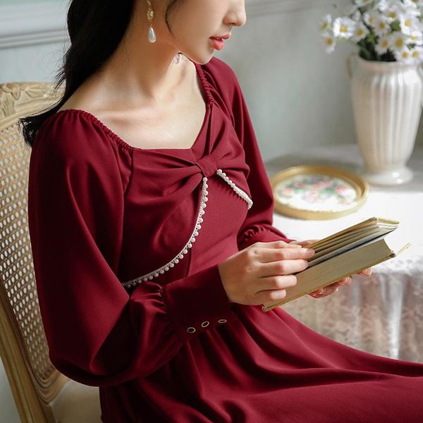 party dresses retro sweetheart collar prom gown for women autumn long sleeve slim a-line princess dress female tea-length homecoming, White;black
party dresses retro sweetheart collar prom gown for women autumn long sleeve slim a-line princess dress female tea-length homecoming, White;black