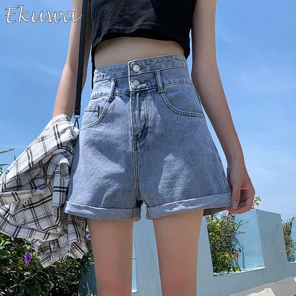 women's jeans ekura brand women summer denim short pants high waist wide leg cuffs sport female fashion a-line, Blue
women's jeans ekura brand women summer denim short pants high waist wide leg cuffs sport female fashion a-line, Blue
