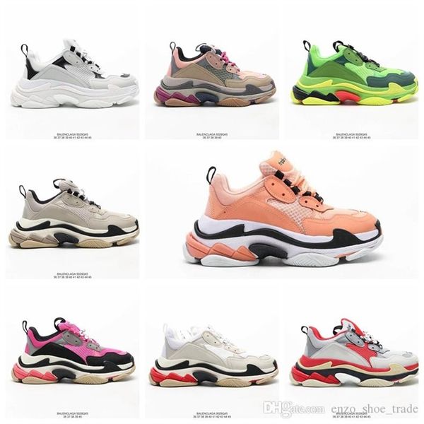 designer casual shoes triple s sneakers new paris women man fashion leather mesh thick soled height increasing vintage old dad trainers size, Black
designer casual shoes triple s sneakers new paris women man fashion leather mesh thick soled height increasing vintage old dad trainers size, Black