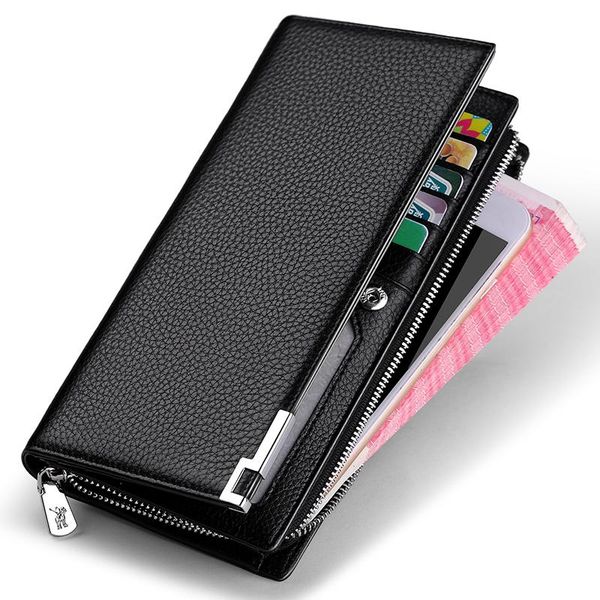 wallets williampolo fashion long design genuine cow leather wallet man metal corner phone luxury black pl129, Red;black
wallets williampolo fashion long design genuine cow leather wallet man metal corner phone luxury black pl129, Red;black