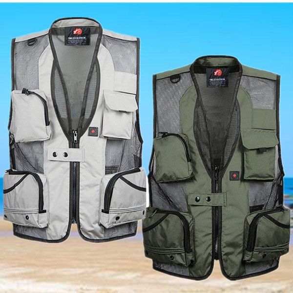 men's vests multi-pocket functional vest mens breathable casual pographer fishing sleeveless jacket men military waistcoat, Black;white
men's vests multi-pocket functional vest mens breathable casual pographer fishing sleeveless jacket men military waistcoat, Black;white