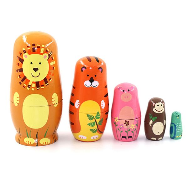5pcs Cartoon Tiger Wooden Russian Matryoshka Dolls Nesting Kids Toy Handmade Art Crafts Nesting Dolls for Children Gifts#38
5pcs Cartoon Tiger Wooden Russian Matryoshka Dolls Nesting Kids Toy Handmade Art Crafts Nesting Dolls for Children Gifts#38