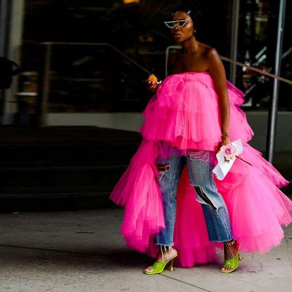 skirts 2021 fashion pink high low ruffles tulle puffy tiered long tutu skirt women elastic custom made female, Black
skirts 2021 fashion pink high low ruffles tulle puffy tiered long tutu skirt women elastic custom made female, Black