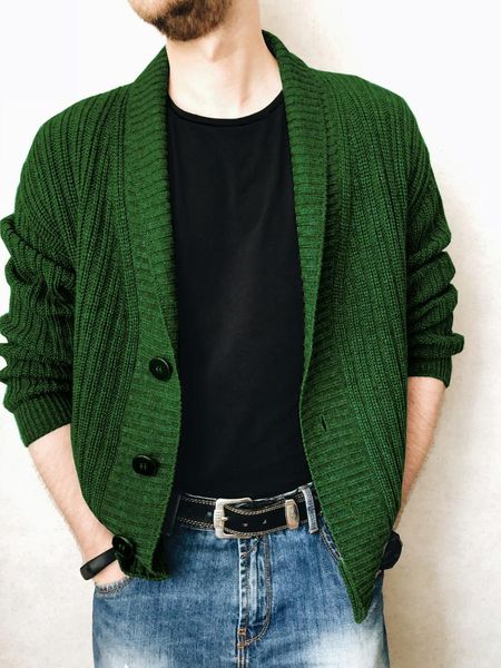 men's sweaters winter selling solid color cardigan lapel sweater coat fashion casual green knitted men, White;black
men's sweaters winter selling solid color cardigan lapel sweater coat fashion casual green knitted men, White;black