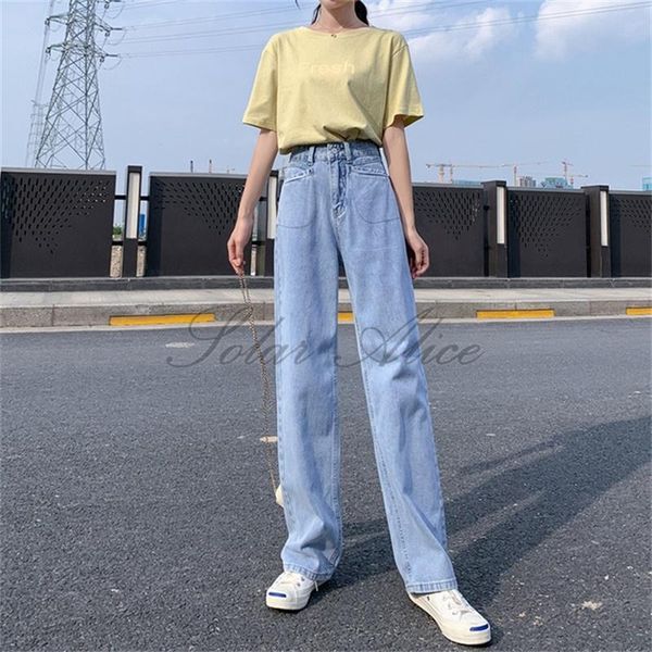 women's jeans 2021 spring and autumn high waist straight loose mopping trousers, Blue
women's jeans 2021 spring and autumn high waist straight loose mopping trousers, Blue