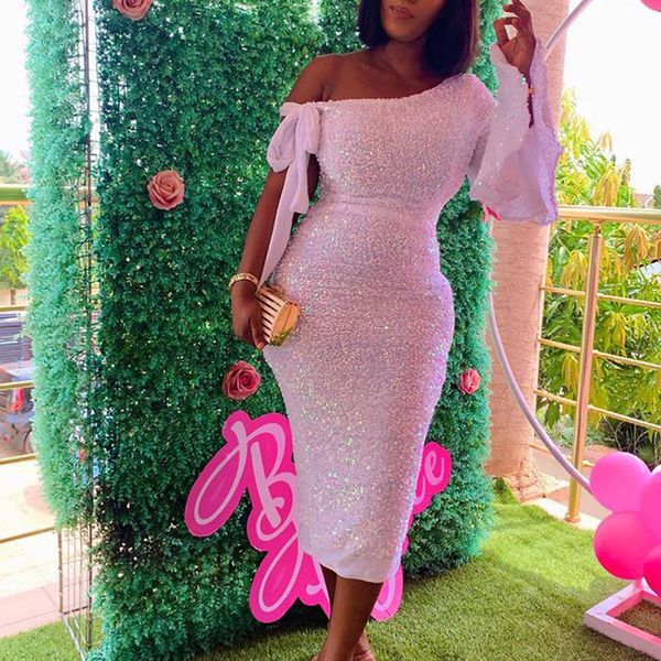 2021 pink evening party summer dress one shoulder shiny pink tight women high waist bodycon plus size night club dresses, White
2021 pink evening party summer dress one shoulder shiny pink tight women high waist bodycon plus size night club dresses, White