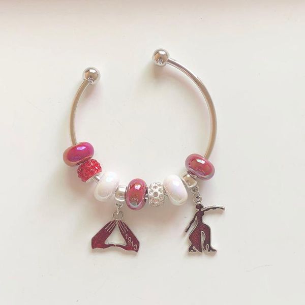 charm bracelets hand made fashion red white european beads greek sorority delta handsign girl open cuff lady bracelet & bangles jewelry, Golden;silver
charm bracelets hand made fashion red white european beads greek sorority delta handsign girl open cuff lady bracelet & bangles jewelry, Golden;silver