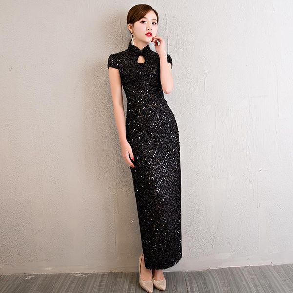 black cheongsam plus size evening dress chinese traditional women long qipao sequined qi pao robe chinoise ethnic clothing, Red
black cheongsam plus size evening dress chinese traditional women long qipao sequined qi pao robe chinoise ethnic clothing, Red