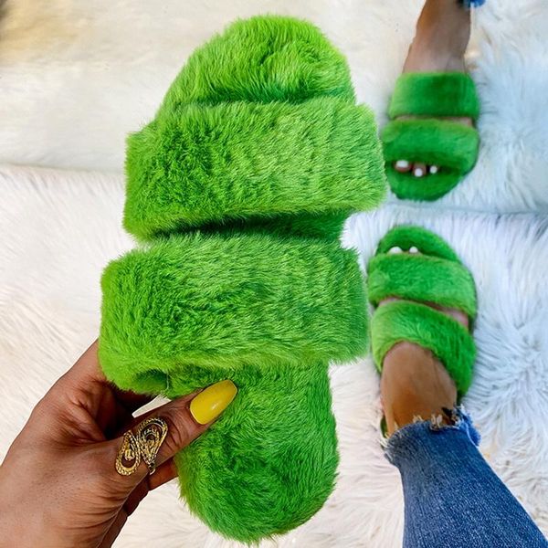women fur slippers solid color flat slides outdoor winter furry ladies shoes sapatos feminino, Black
women fur slippers solid color flat slides outdoor winter furry ladies shoes sapatos feminino, Black