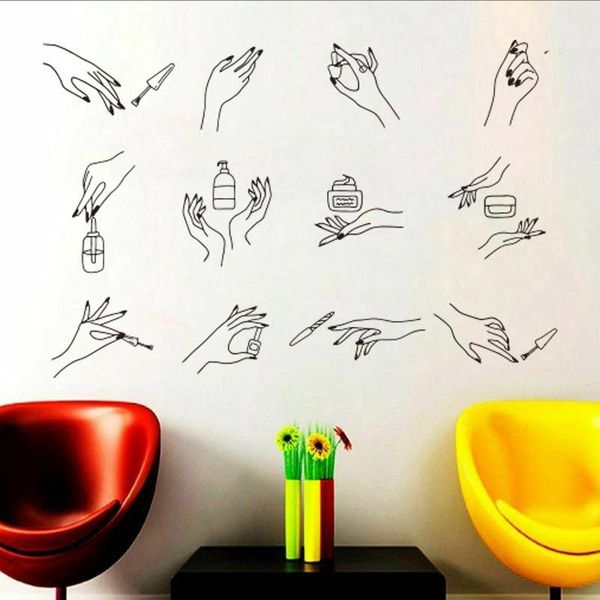 wall stickers 16 pcs beauty nail polish hand salon sticker manicure studio spa makeup decal girl room home decor
wall stickers 16 pcs beauty nail polish hand salon sticker manicure studio spa makeup decal girl room home decor