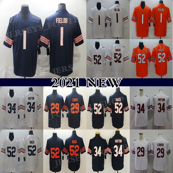 1 justin field 52 khalil mack football jersey walter payton chicagoÂbearsÂtarik cohen men's stitched jerseys, Black;red
1 justin field 52 khalil mack football jersey walter payton chicagoÂbearsÂtarik cohen men's stitched jerseys, Black;red