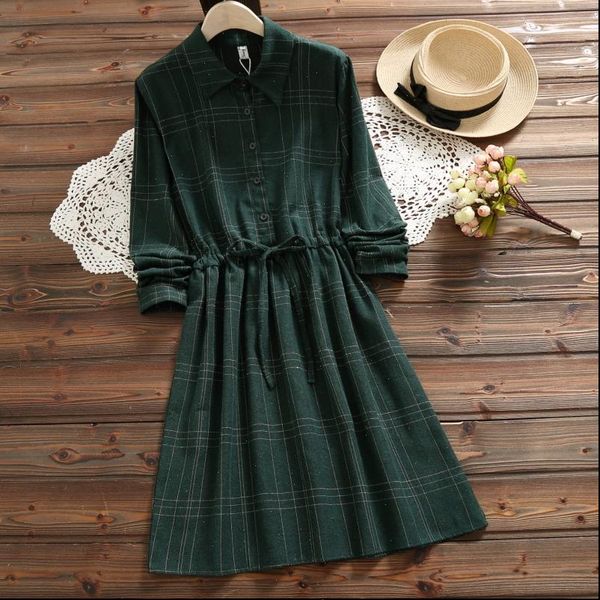 autumn vintage plaid mori womens dresses girl fashion long sleeve sweet, Black;gray
autumn vintage plaid mori womens dresses girl fashion long sleeve sweet, Black;gray