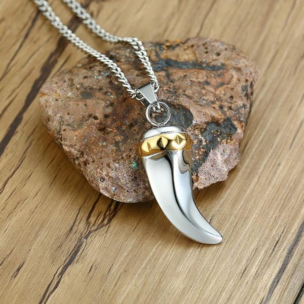 pendant necklaces silver color stainless steel wolf tooth necklace for men charm spike brave male gifts
pendant necklaces silver color stainless steel wolf tooth necklace for men charm spike brave male gifts
