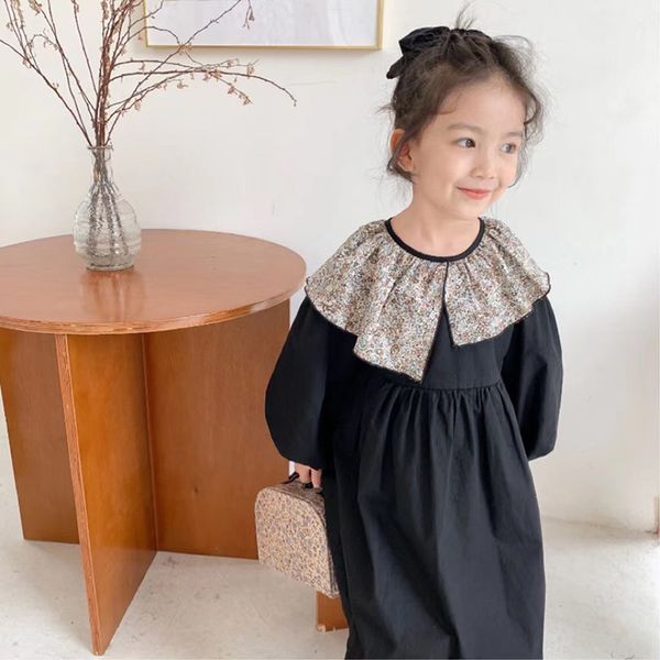 girls dress 2021 new spring long dress black printing cotton cute knee-length draped full patchwork big lapel dress, Red;yellow
girls dress 2021 new spring long dress black printing cotton cute knee-length draped full patchwork big lapel dress, Red;yellow