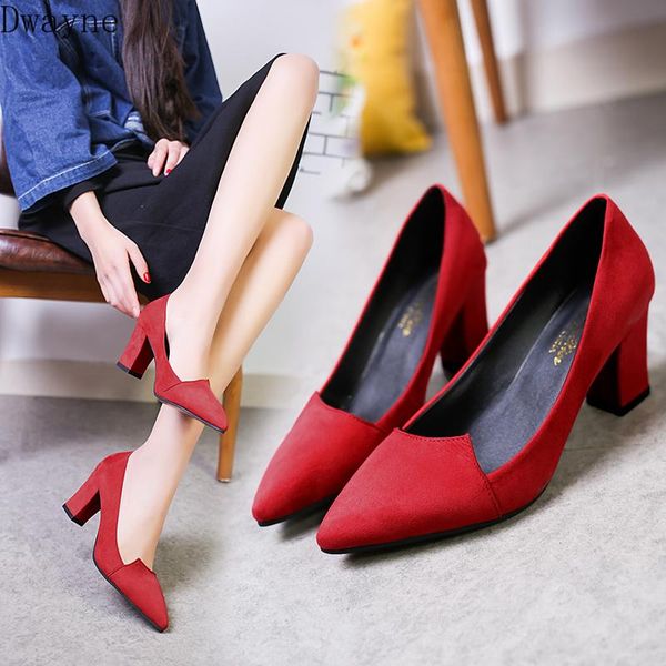 dress shoes 2021 korean wild shallow mouth high heels thick with suede pointed single elegant comfort professional womens, Black
dress shoes 2021 korean wild shallow mouth high heels thick with suede pointed single elegant comfort professional womens, Black