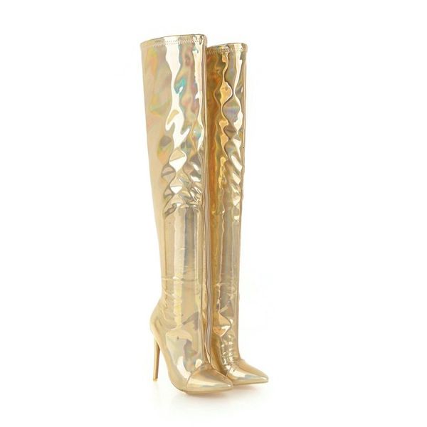 boots i look woman on her knee boots thin beautiful toe pointed silver gold night club women's shoes size 3-16 9qqp, Black
boots i look woman on her knee boots thin beautiful toe pointed silver gold night club women's shoes size 3-16 9qqp, Black