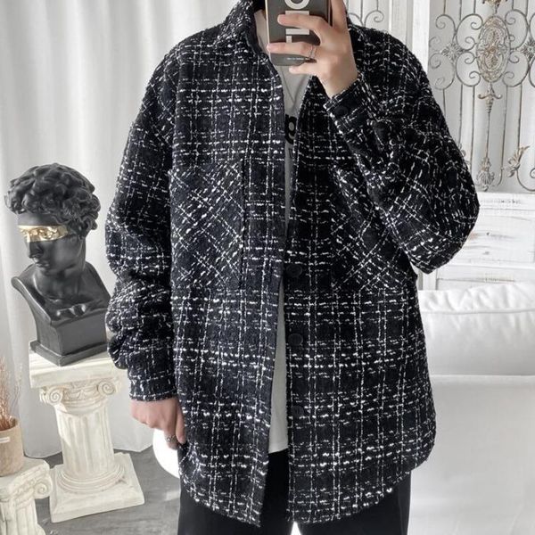 men's jackets spring and autumn male plaid shirt korean fashion casual jacket released man harajuku streetwear retro sleeve, Black;brown
men's jackets spring and autumn male plaid shirt korean fashion casual jacket released man harajuku streetwear retro sleeve, Black;brown