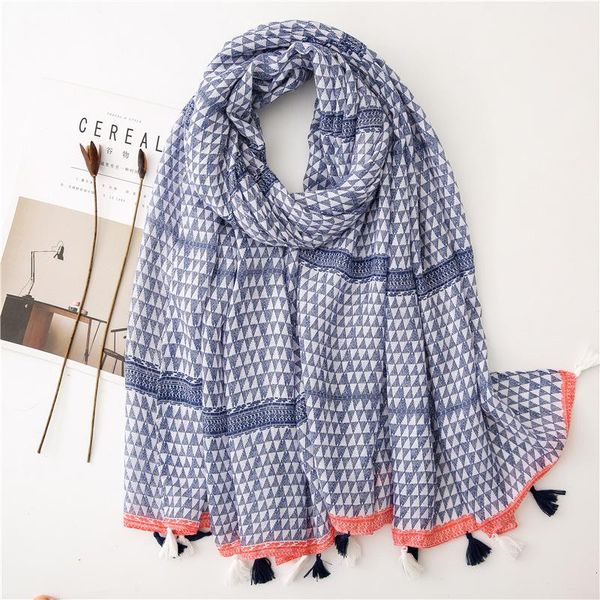 scarves summer cotton linen handmade tassel scarf ethnic style geometric print travel holiday sun visor beach wraps for women, Blue;gray
scarves summer cotton linen handmade tassel scarf ethnic style geometric print travel holiday sun visor beach wraps for women, Blue;gray
