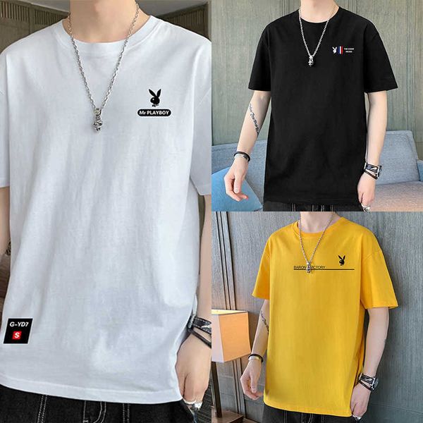 cotton summer 2021 short sleeve men's trend t-shirt thin round neck casual loose large size top, White;black
cotton summer 2021 short sleeve men's trend t-shirt thin round neck casual loose large size top, White;black