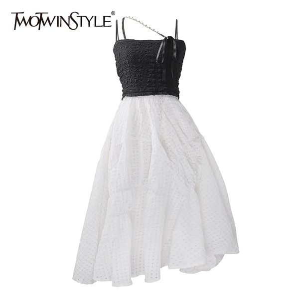 summer patchwork hit color dress for women square collar sleeveless high waist evening dresses female fashion new 210428, Black;gray
summer patchwork hit color dress for women square collar sleeveless high waist evening dresses female fashion new 210428, Black;gray