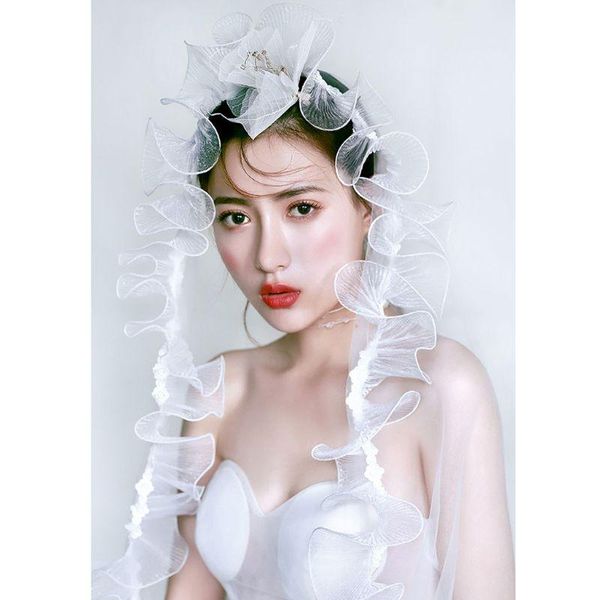 bridal veils t84b wedding dress veil simple versatile wrinkle yarn lace single layer bride head women headdress, Black
bridal veils t84b wedding dress veil simple versatile wrinkle yarn lace single layer bride head women headdress, Black