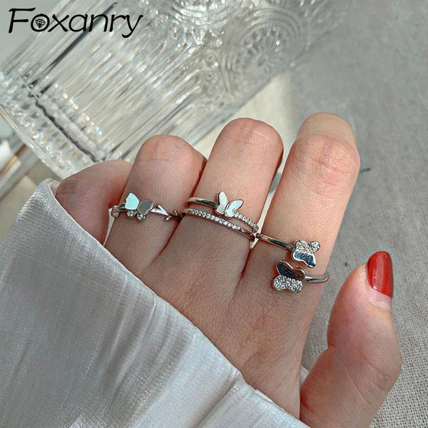 foxanry 925 sterling silver sparkling zircon rings for women couples trendy elegant butterfly wedding bride jewelry gifts cluster, Golden;silver
foxanry 925 sterling silver sparkling zircon rings for women couples trendy elegant butterfly wedding bride jewelry gifts cluster, Golden;silver