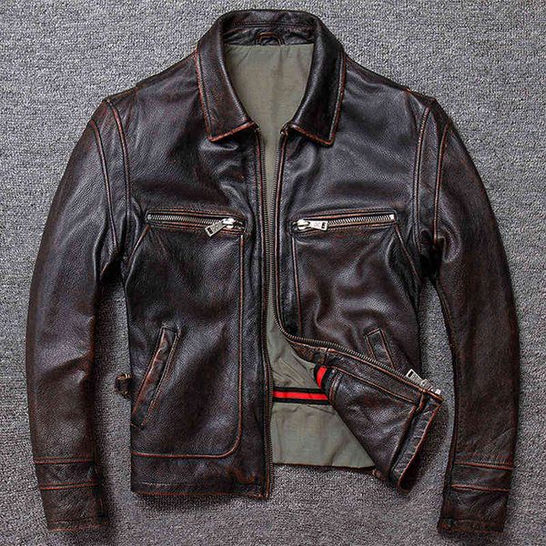 selling brand new men cowhide coat.natural quality thick men's genuine leather jacket.vintage style leather clothes, Black
selling brand new men cowhide coat.natural quality thick men's genuine leather jacket.vintage style leather clothes, Black