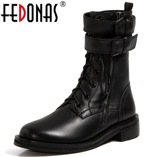 boots fedonas metal buckle ankle female women shoes side zipper round toe woman genuine leather working motorcycle, Black
boots fedonas metal buckle ankle female women shoes side zipper round toe woman genuine leather working motorcycle, Black